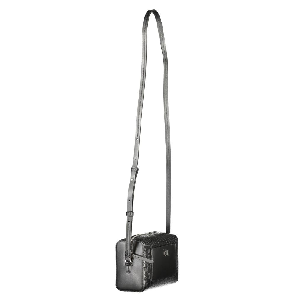 Black Polyester Women Shoulder Bag