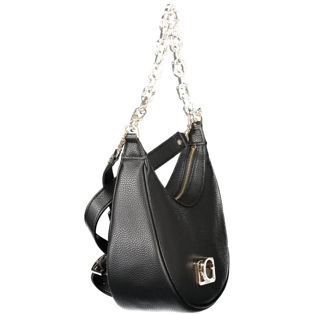 Guess Jeans Handtasche aus schwarzem Polyurethan für Damen