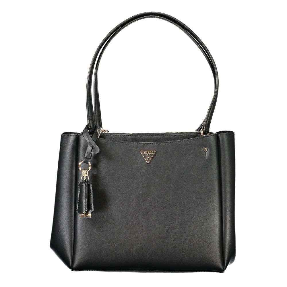 Guess Jeans Nero Polyurethan Damenhandtasche