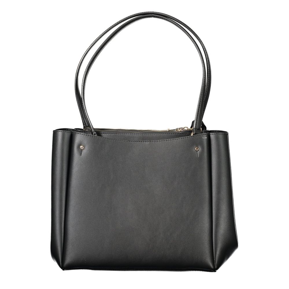 Guess Jeans Nero Polyurethan Damenhandtasche