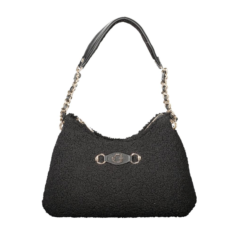 Guess Jeans Nero Polyester Damen Handtasche