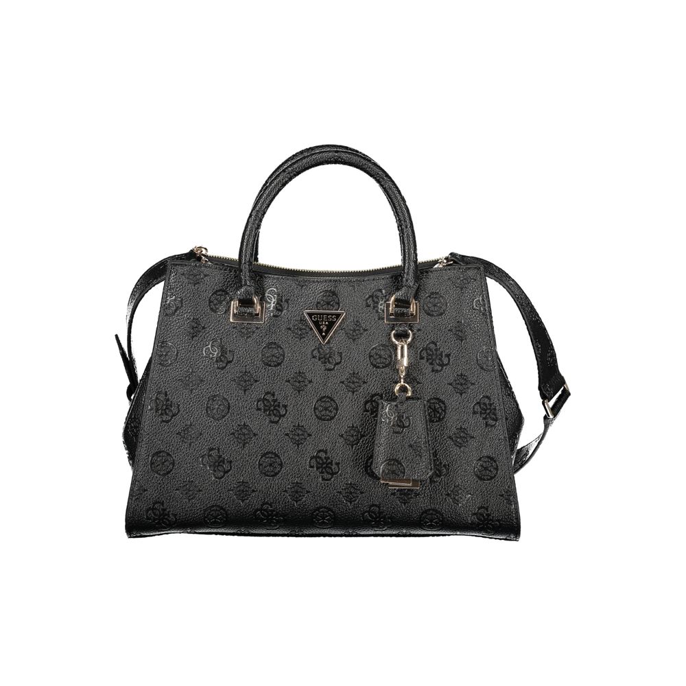 Guess Damen Handtasche aus schwarzem Polyurethan