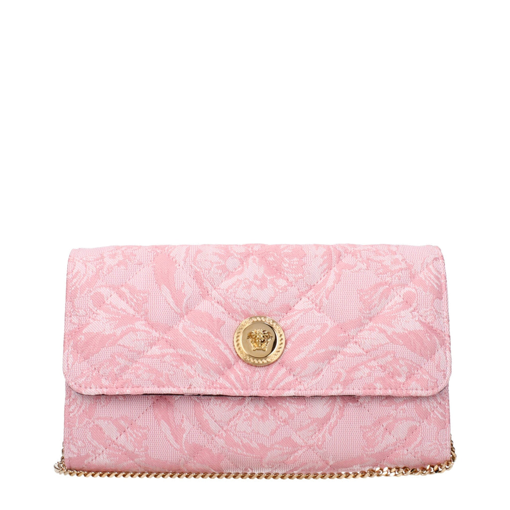 Versace Pink Fabric Clutch Bag Versace Xosier