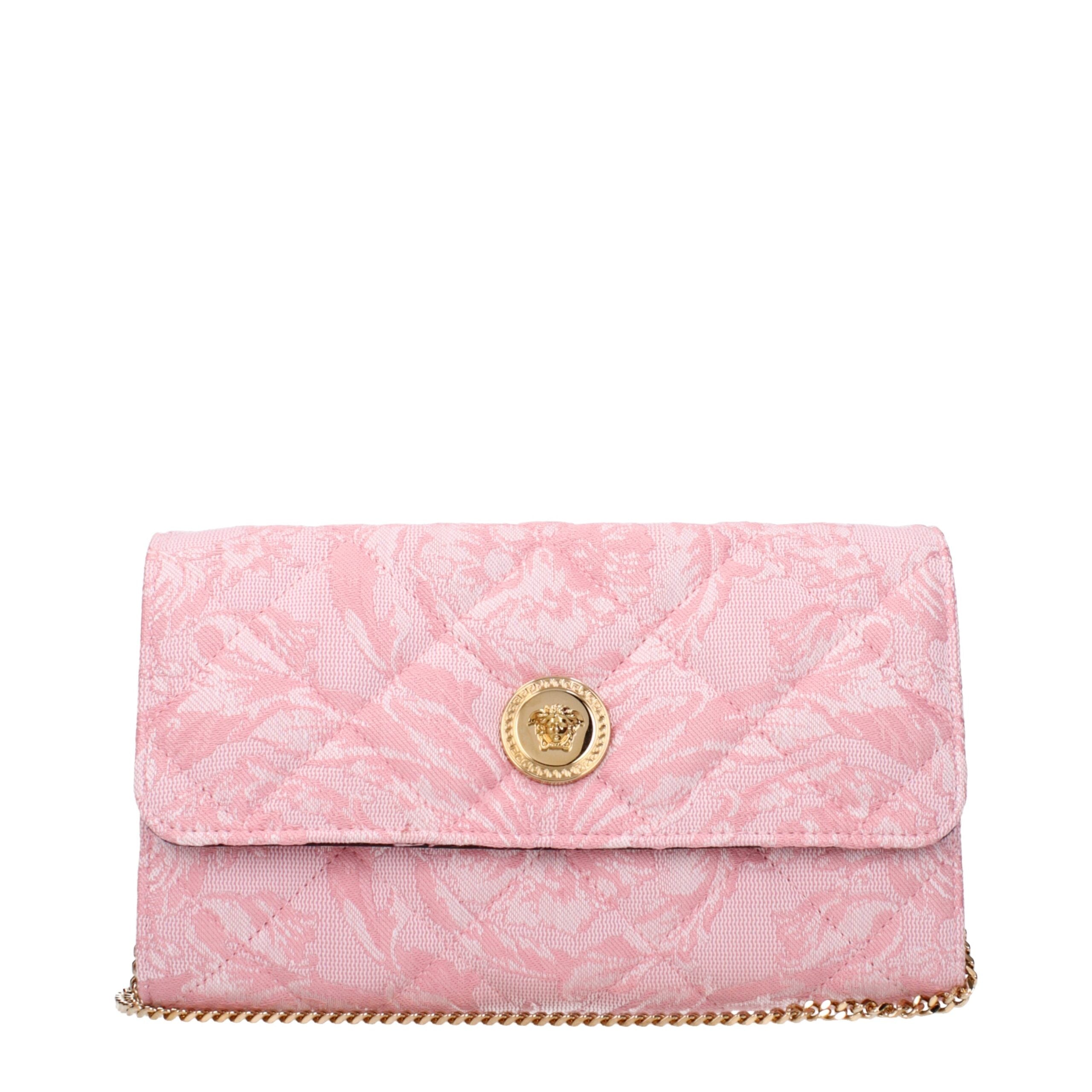 Versace Pink Fabric Clutch Bag Versace Xosier