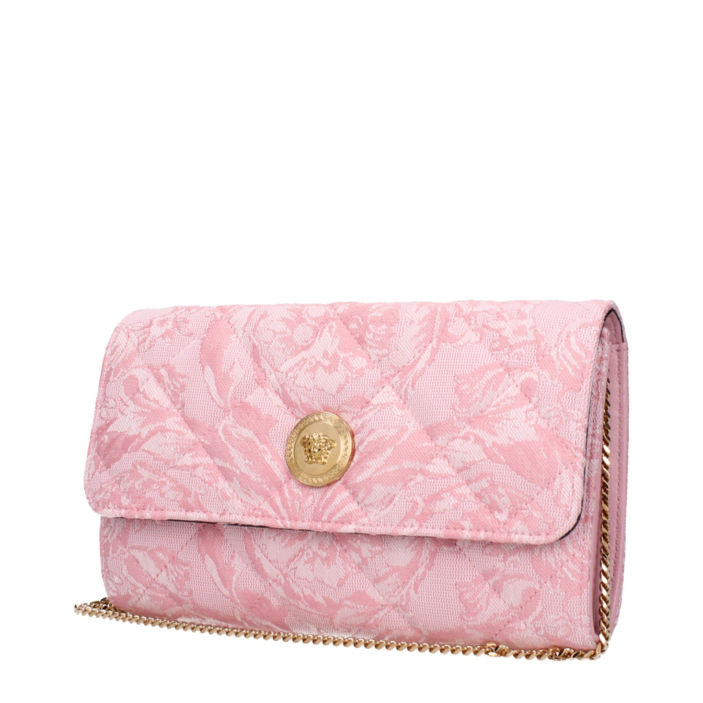 Versace Pink Fabric Clutch Bag Versace Xosier