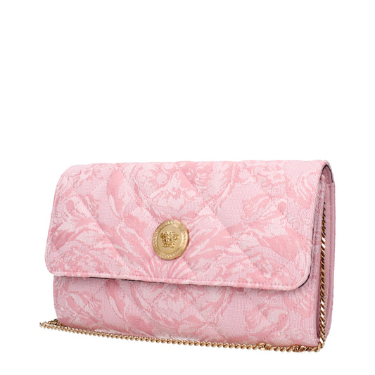 Versace Pink Fabric Clutch Bag Versace Xosier