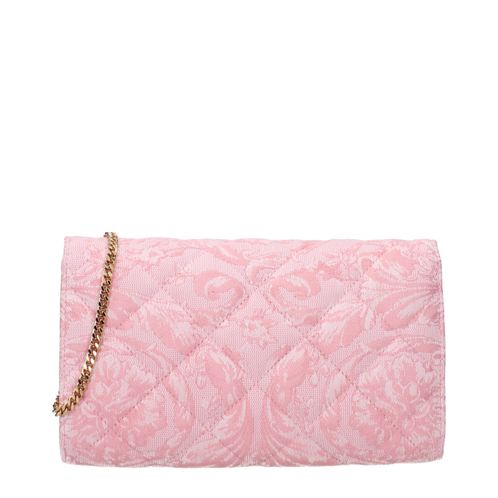 Versace Pink Fabric Clutch Bag Versace Xosier