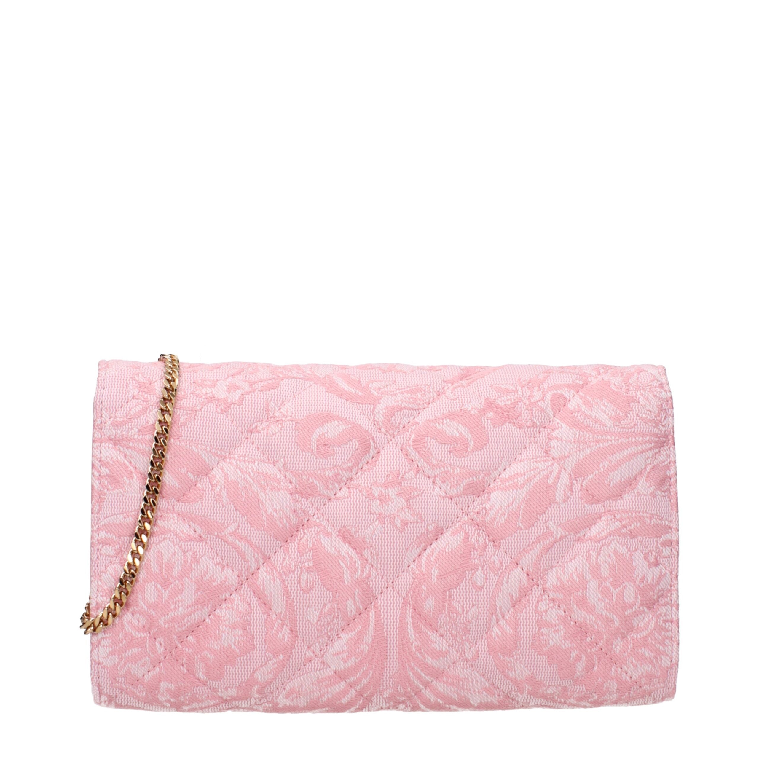 Versace Pink Fabric Clutch Bag Versace Xosier