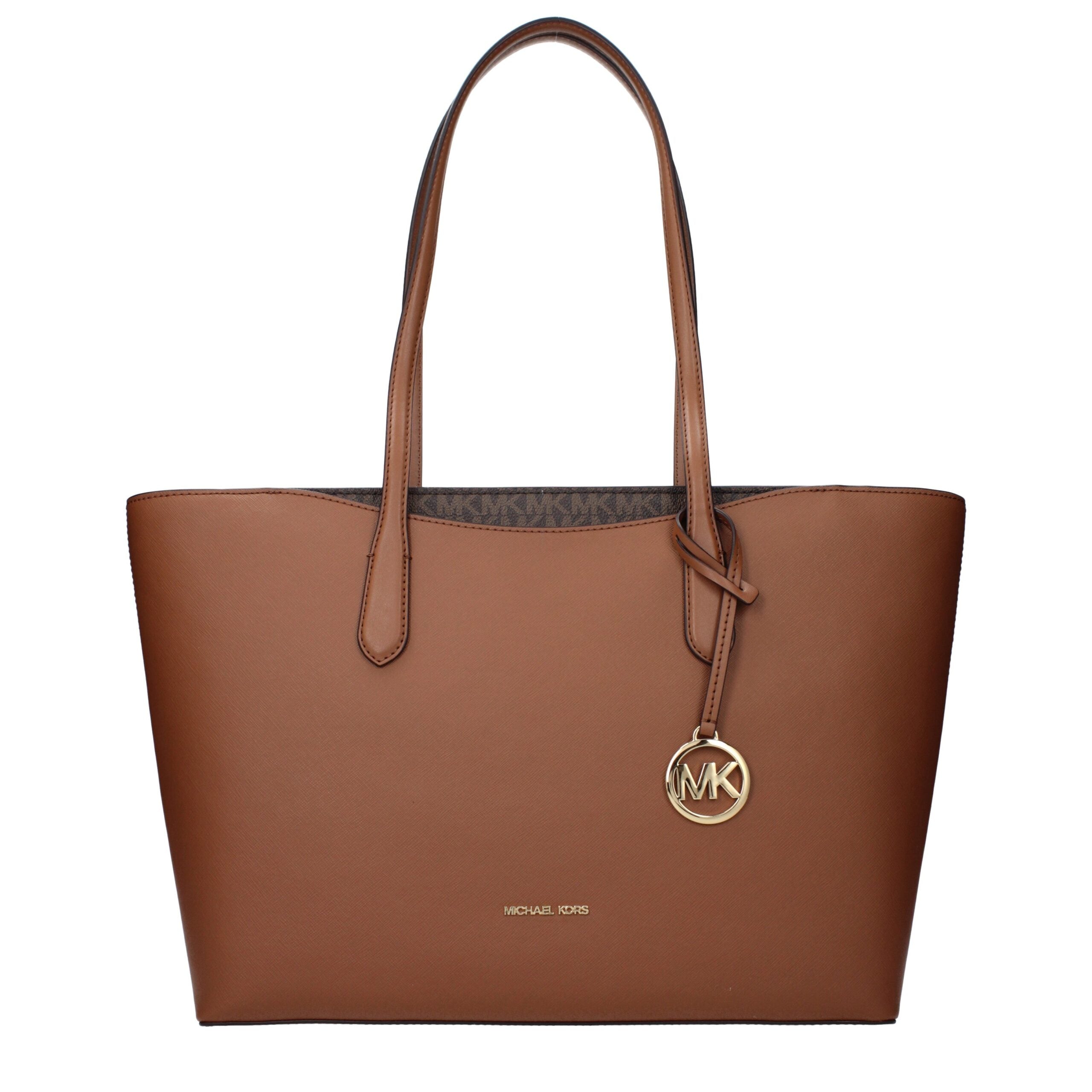 Michael Kors Braune Lederschultertasche