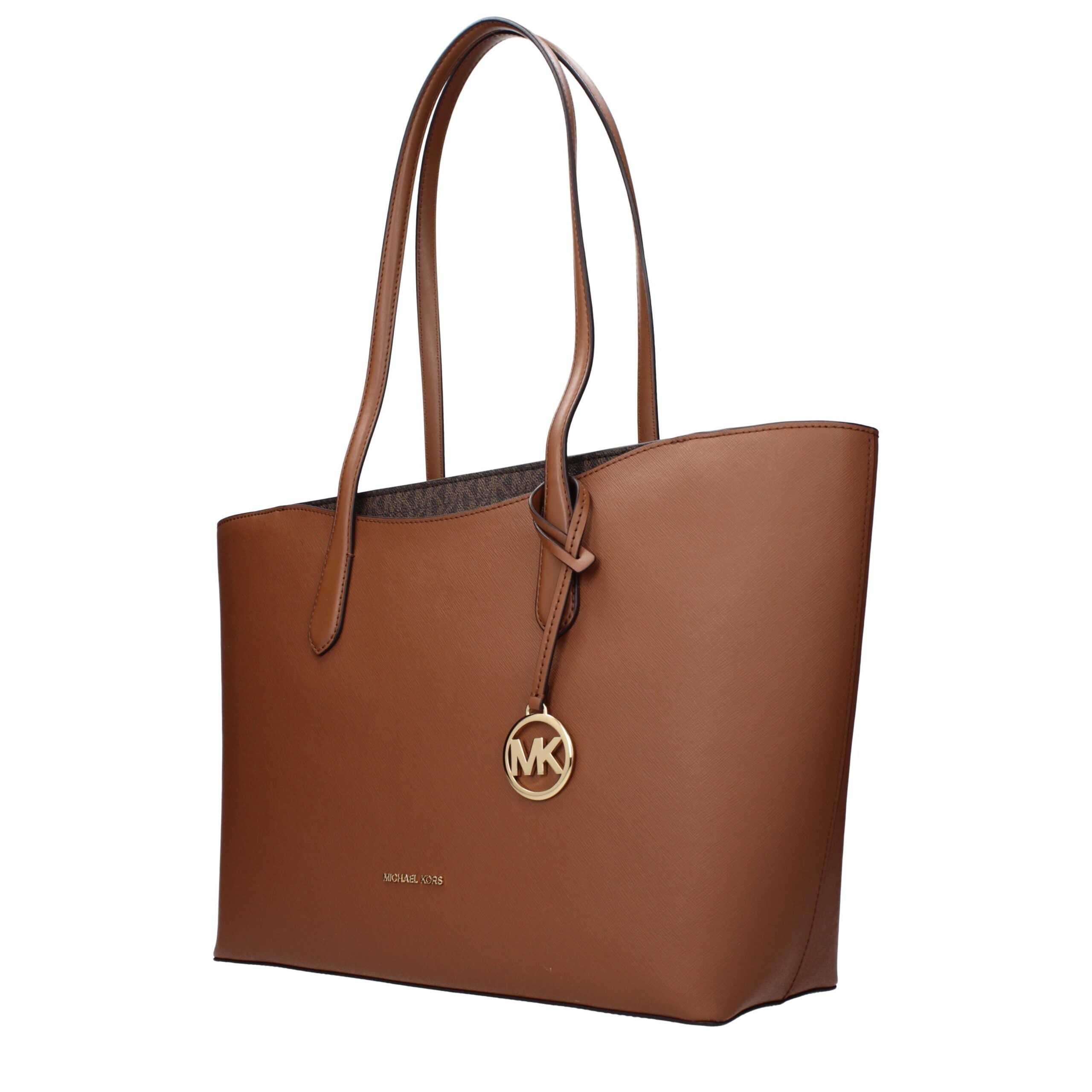 Michael Kors Braune Lederschultertasche