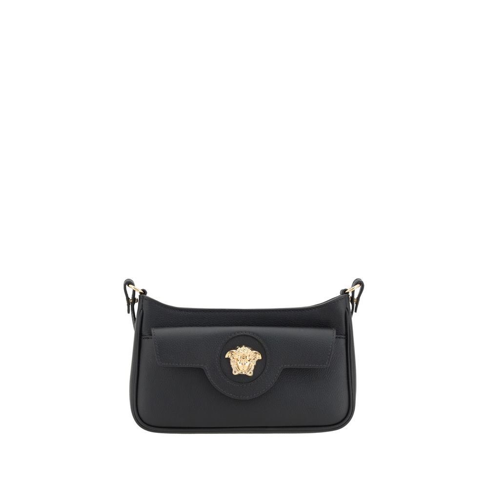 Versace Black Calf Leather Bos Taurus Shoulder Bag Versace Xosier