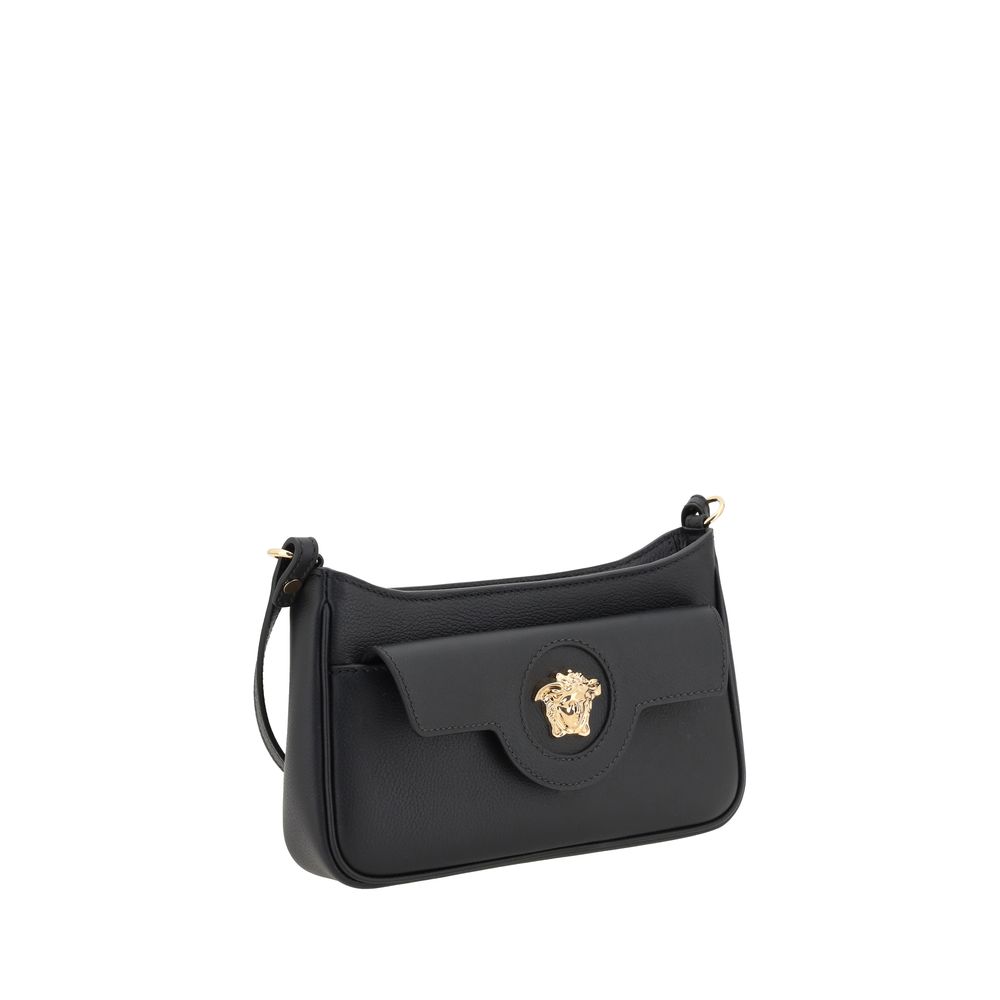 Versace Black Calf Leather Bos Taurus Shoulder Bag Versace Xosier