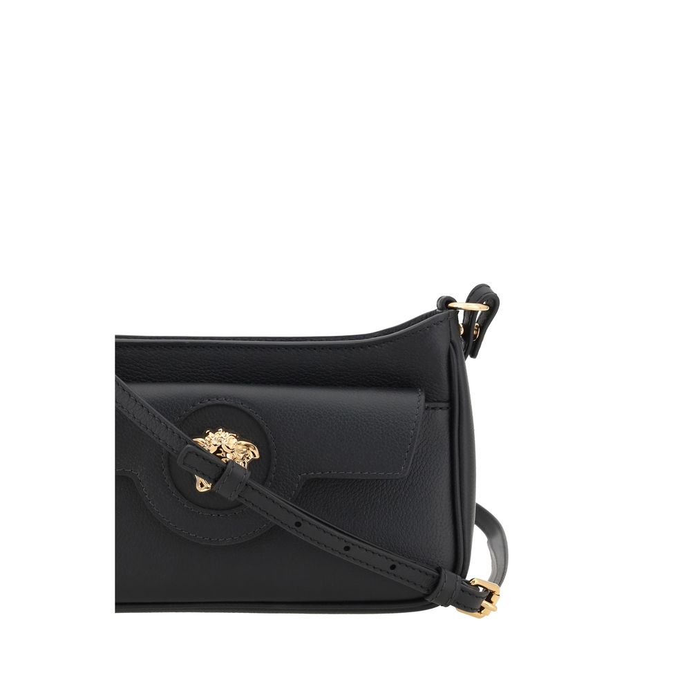 Versace Black Calf Leather Bos Taurus Shoulder Bag Versace Xosier