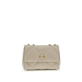 Beige Calf Leather Bos Taurus Shoulder Bag